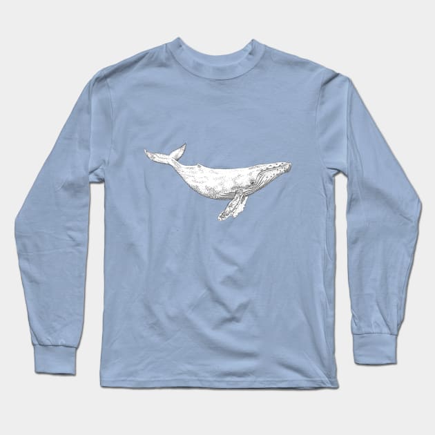 Humpback Whale Long Sleeve T-Shirt by lexalion